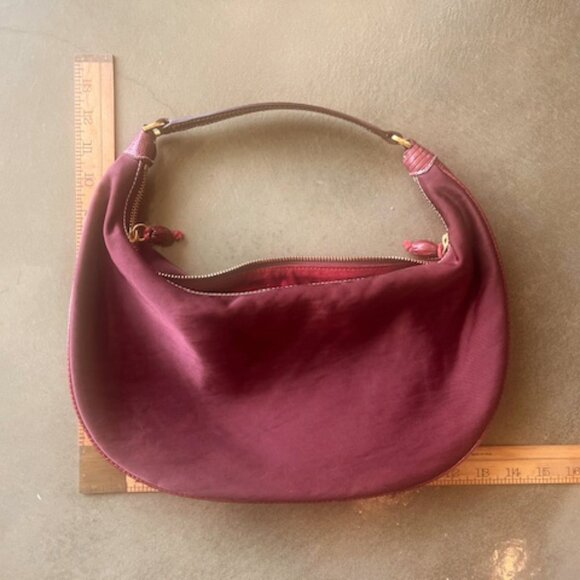 Staud Sasha Satin Swing Zip Bag in Raspberry, Never used - Picture 7 of 9